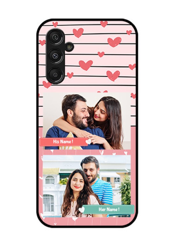 Galaxy F34 5G Custom Glass Phone Case - Photo With Heart Design