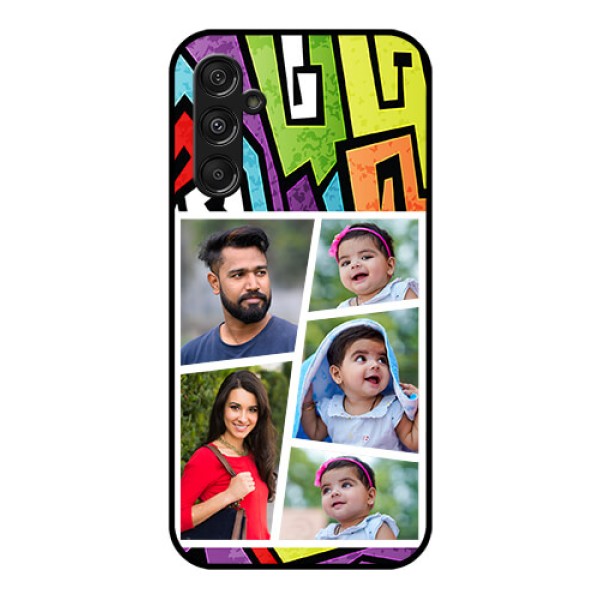 Galaxy F34 5G Custom Glass Phone Case - Graffiti Pattern Design