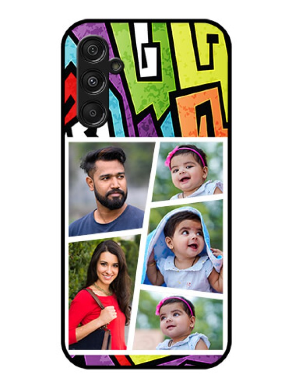 Custom Galaxy F34 5G Custom Glass Phone Case - Graffiti Pattern Design