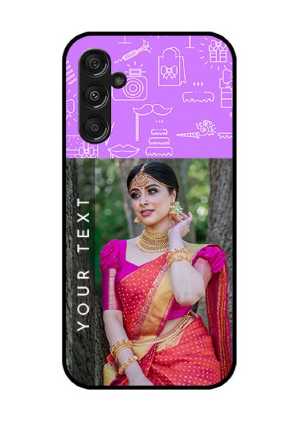 Galaxy F34 5G Custom Glass Phone Case - Birthday Icons Design