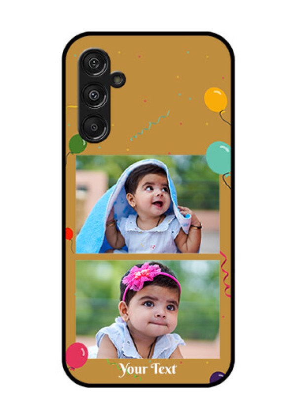 Galaxy F34 5G Custom Glass Phone Case - Image Holder With Birthday Celebrations Design