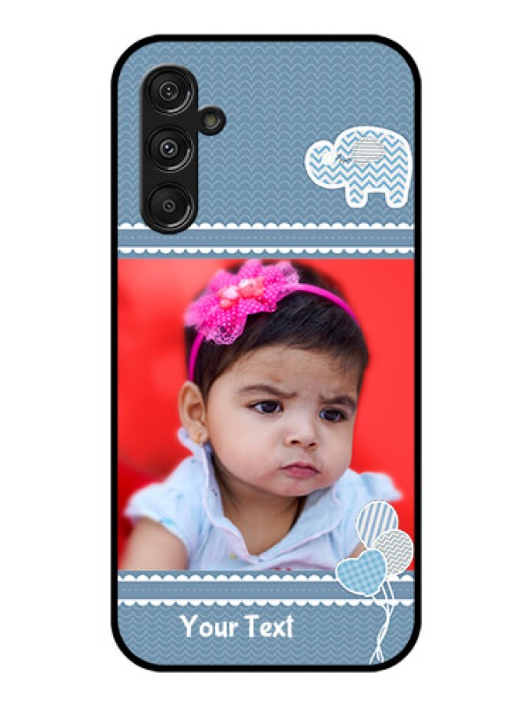 Custom Galaxy F34 5G Custom Glass Phone Case - With Kids Pattern Design