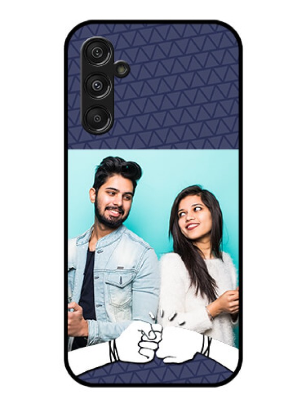 Custom Galaxy F34 5G Custom Glass Phone Case - With Best Friends Design