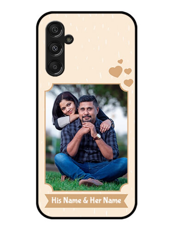 Custom Galaxy F34 5G Custom Glass Phone Case - With Confetti Love Design