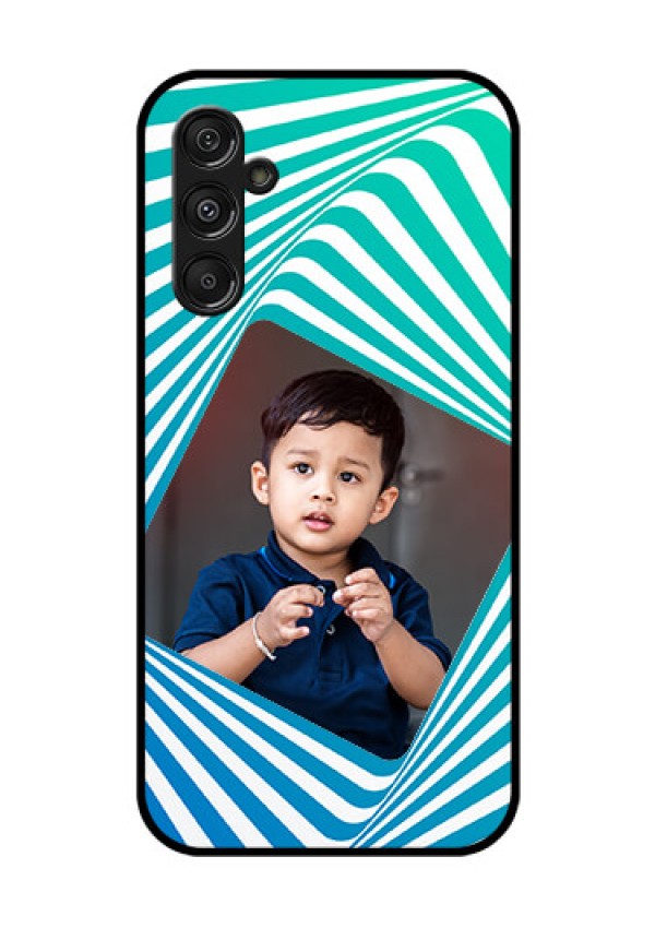 Galaxy F34 5G Custom Glass Phone Case - Abstract Spiral Design