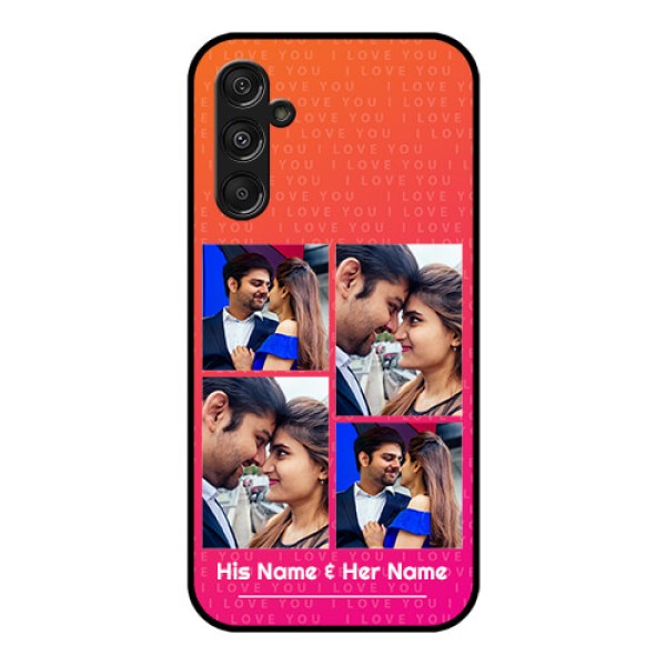 Galaxy F34 5G Custom Glass Phone Case - I Love You Pink Design