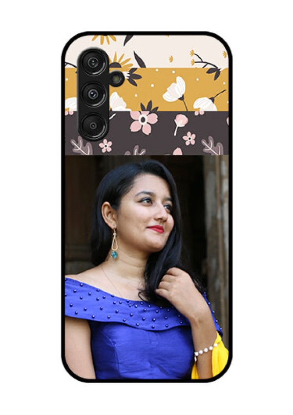 Galaxy F34 5G Custom Glass Phone Case - Stylish Floral Design