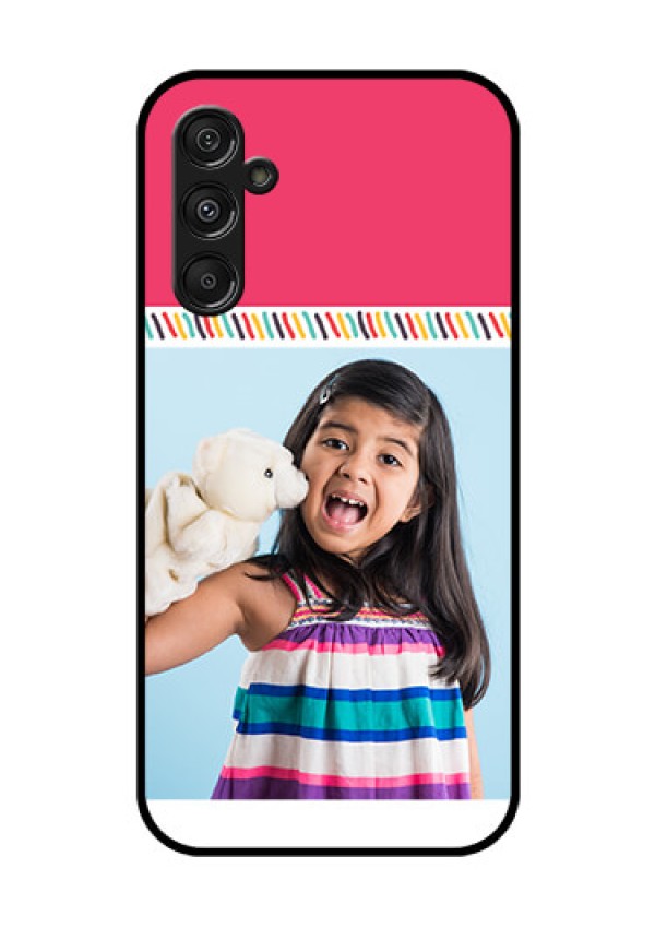 Galaxy F34 5G Custom Glass Phone Case - Line Art Design