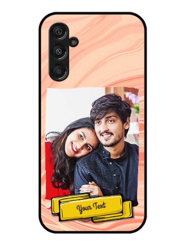 Custom Galaxy F34 5G Custom Glass Phone Case - Marble Texture Design