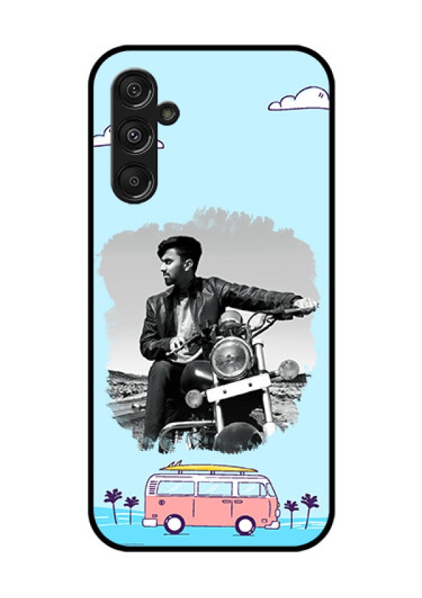 Galaxy F34 5G Custom Glass Phone Case - Travel & Adventure Design