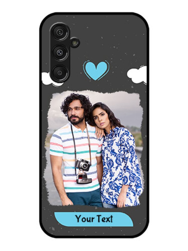 Custom Galaxy F34 5G Custom Glass Phone Case - Splashes With Love Doodles Design