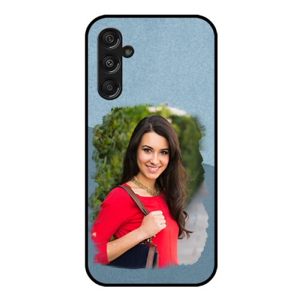 Galaxy F34 5G Custom Glass Phone Case - Grunge Line Art Design
