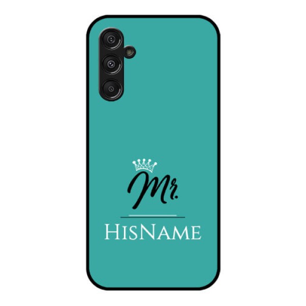 Galaxy F34 5G Custom Glass Phone Case - Mr With Name Design