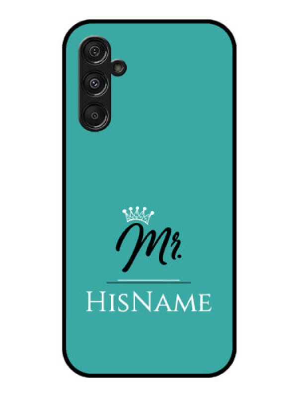 Custom Galaxy F34 5G Custom Glass Phone Case - Mr With Name Design