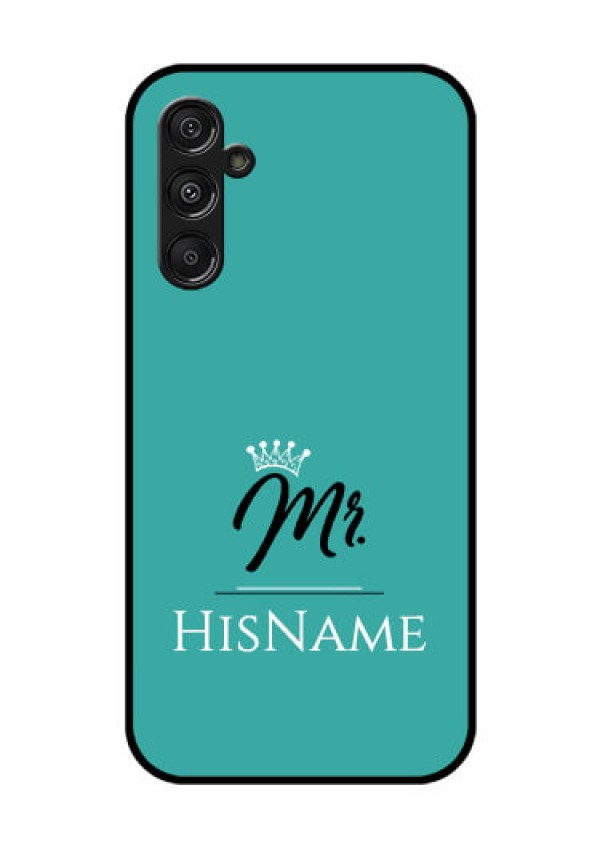 Galaxy F34 5G Custom Glass Phone Case - Mr With Name Design