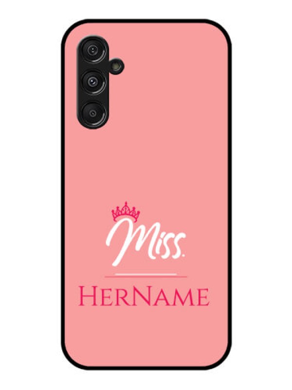 Custom Galaxy F34 5G Custom Glass Phone Case - Mrs With Name Design