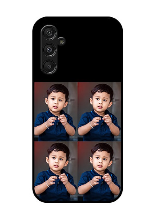 Galaxy F34 5G Custom Glass Phone Case - 4 Image Holder Design