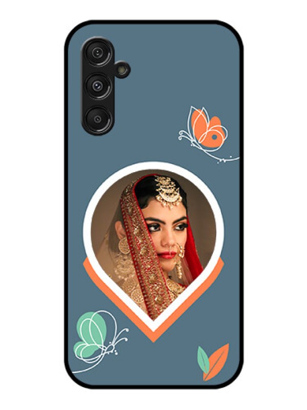 Custom Galaxy F34 5G Custom Glass Phone Case - Droplet Butterflies Design