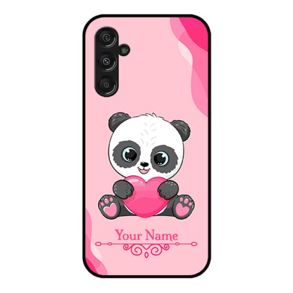Galaxy F34 5G Custom Glass Phone Case - Cute Panda Design