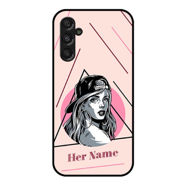 Galaxy F34 5G Custom Glass Phone Case - Rockstar Girl Design