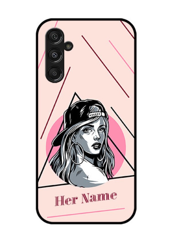 Galaxy F34 5G Custom Glass Phone Case - Rockstar Girl Design