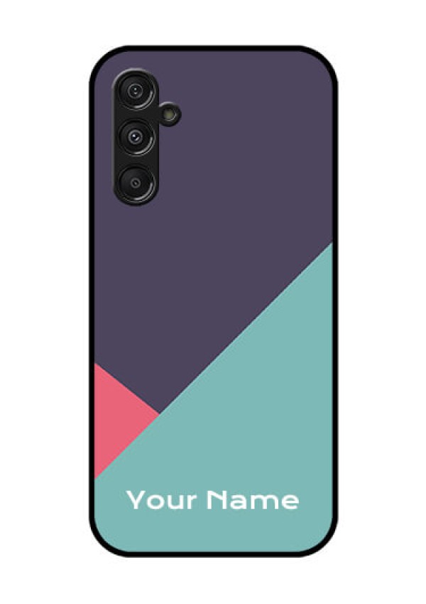 Galaxy F34 5G Custom Glass Phone Case - Tri Color Abstract Design