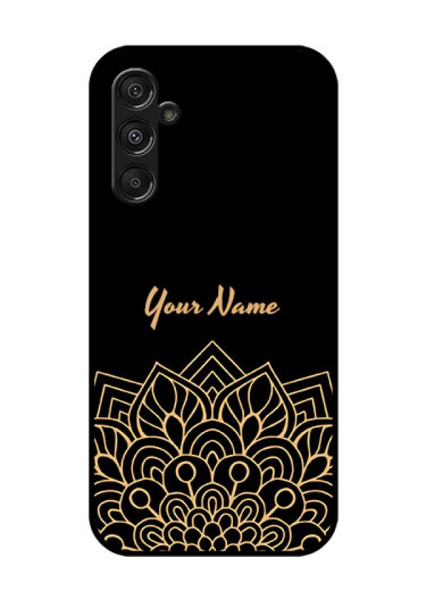 Galaxy F34 5G Custom Glass Phone Case - Golden Mandala Design