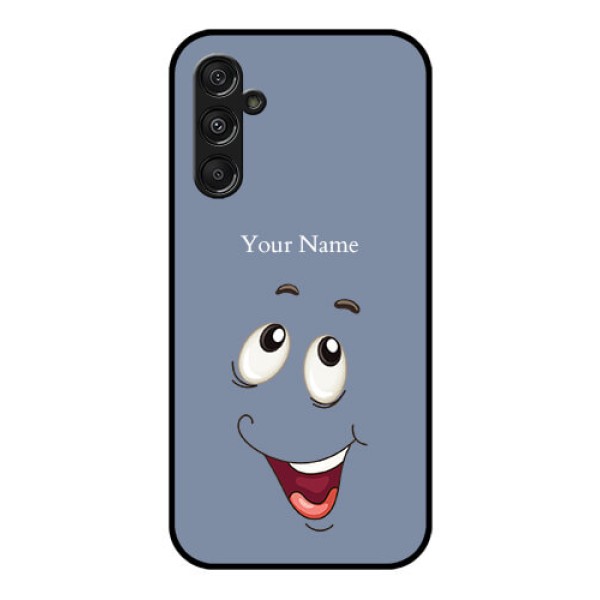 Galaxy F34 5G Custom Glass Phone Case - Laughing Cartoon Face Design Galaxy F34 5G Custom Glass Phone Case - Laughing Cartoon Face Design