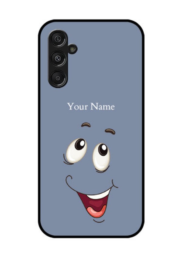 Galaxy F34 5G Custom Glass Phone Case - Laughing Cartoon Face Design