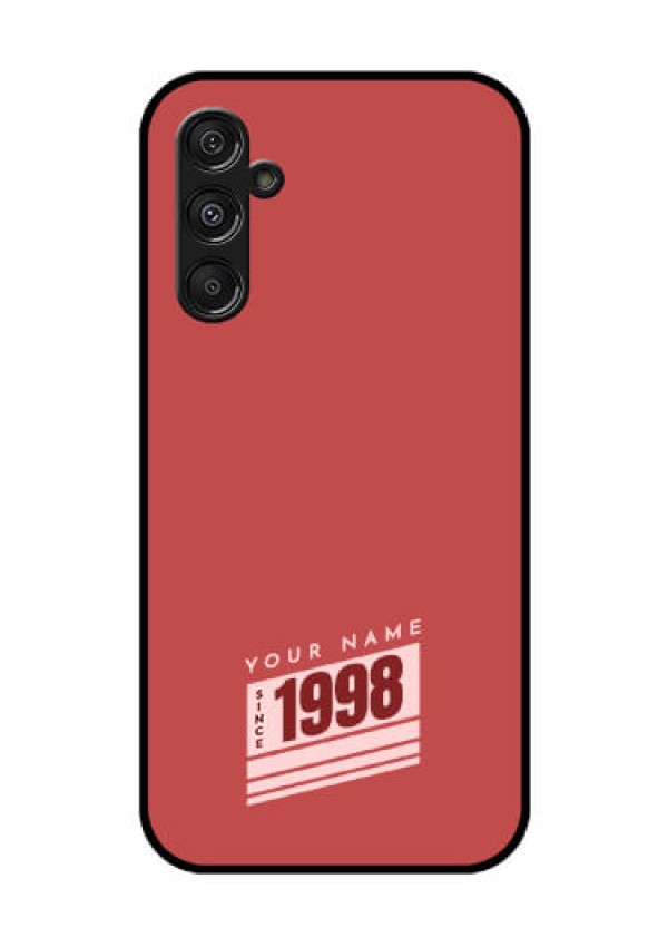 Galaxy F34 5G Custom Glass Phone Case - Red Custom Year Of Birth Design