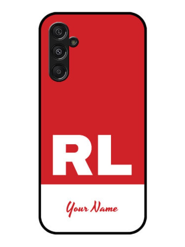 Custom Galaxy F34 5G Custom Glass Phone Case - Dual Tone Custom Text Design