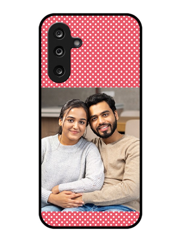 Custom Samsung Galaxy F36 5G Custom Glass Phone Case - White Dotted Design