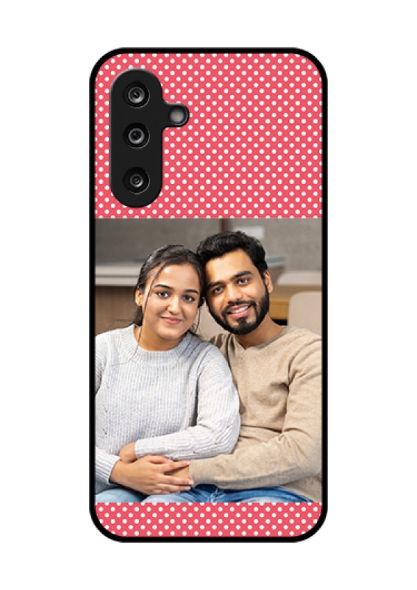 Samsung Galaxy F36 5G Custom Glass Phone Case - White Dotted Design