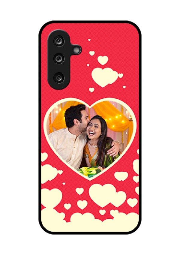 Samsung Galaxy F36 5G Custom Glass Phone Case - Love Symbols Phone Cover Design