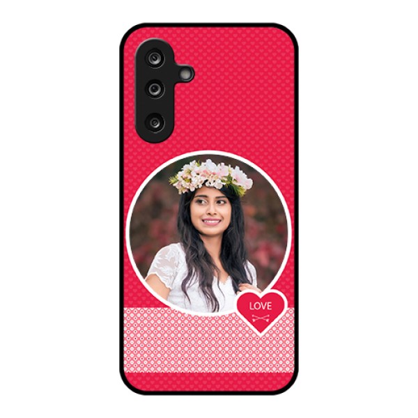 Samsung Galaxy F36 5G Custom Glass Phone Case - Pink Color Pattern Design