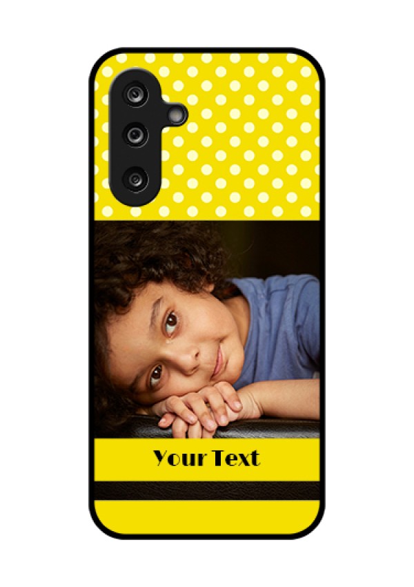 Samsung Galaxy F36 5G Custom Glass Phone Case - Bright Yellow Case Design