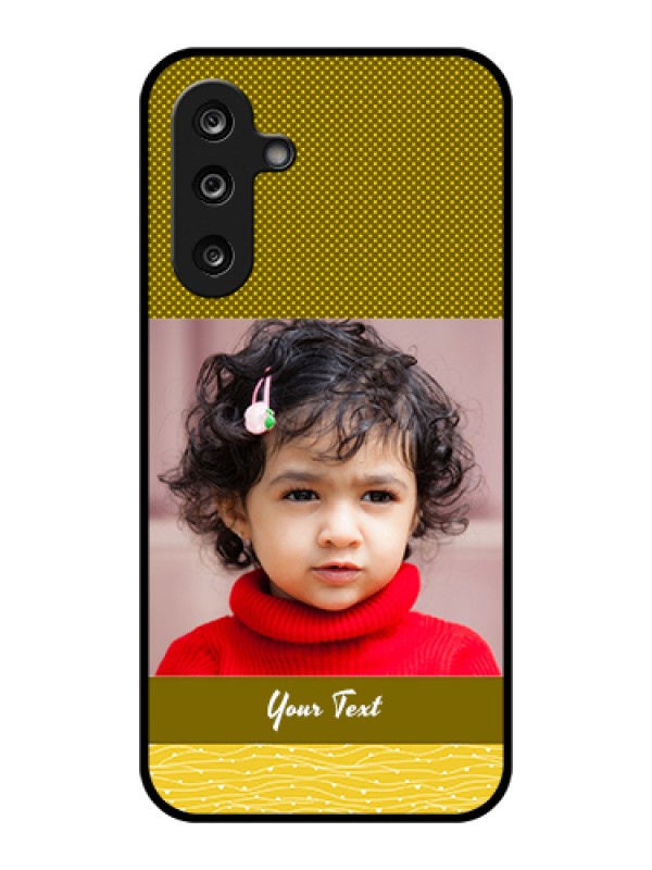 Custom Samsung Galaxy F36 5G Custom Glass Phone Case - Simple Green Color Design