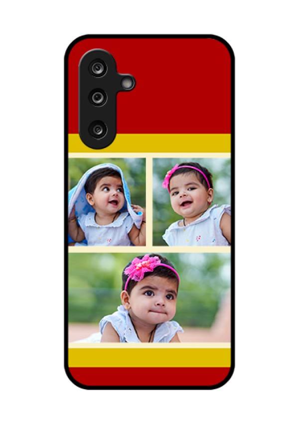 Samsung Galaxy F36 5G Custom Glass Phone Case - Multiple Pic Upload Design