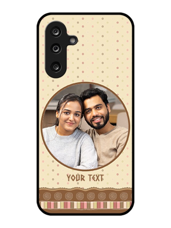 Custom Samsung Galaxy F36 5G Custom Glass Phone Case - Brown Dotted Mobile Case Design