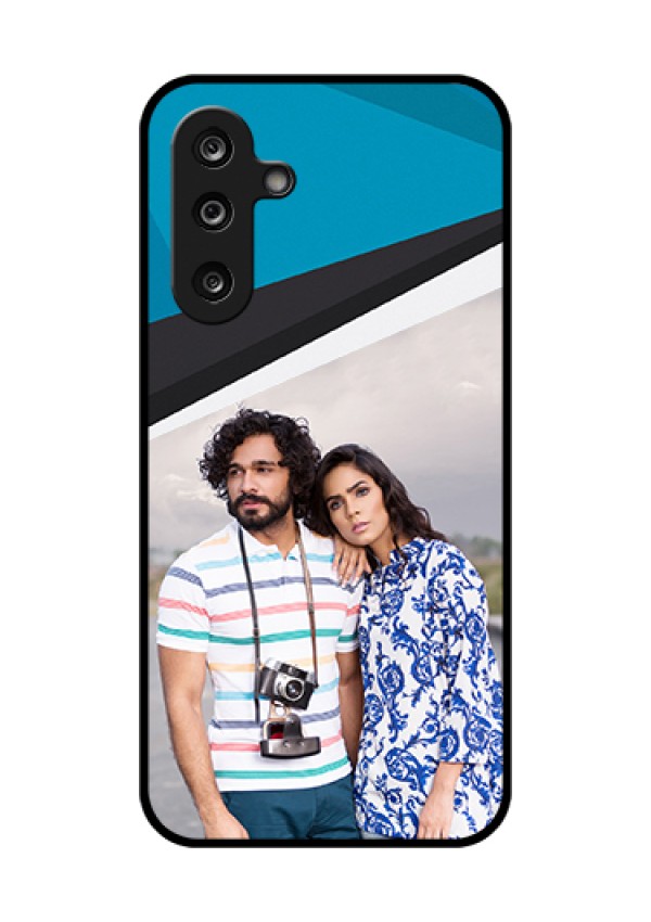 Samsung Galaxy F36 5G Custom Glass Phone Case - Simple Pattern Photo Upload Design