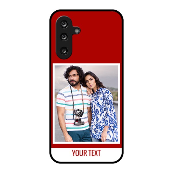 Samsung Galaxy F36 5G Custom Glass Phone Case - Red Color Design