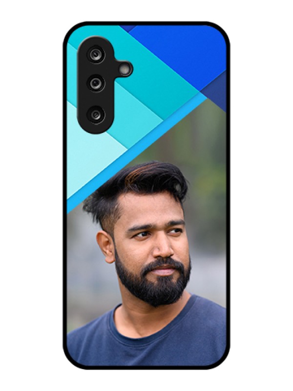 Custom Samsung Galaxy F36 5G Custom Glass Phone Case - Blue Pattern Design