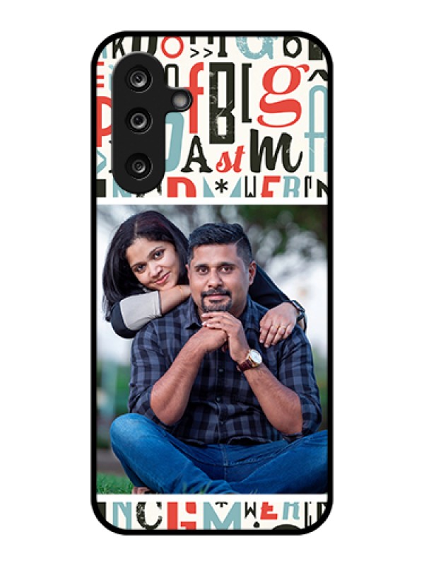 Custom Samsung Galaxy F36 5G Custom Glass Phone Case - Alphabet Design