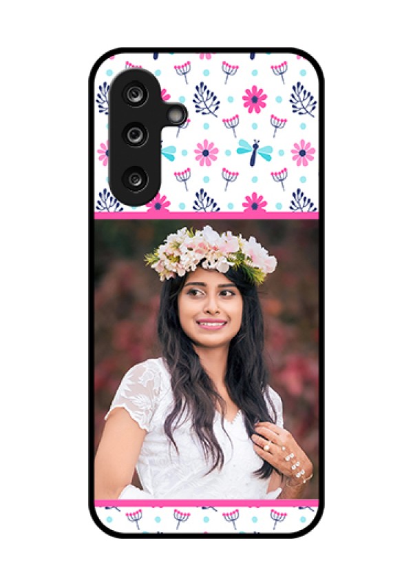 Samsung Galaxy F36 5G Custom Glass Phone Case - Colorful Flower Design