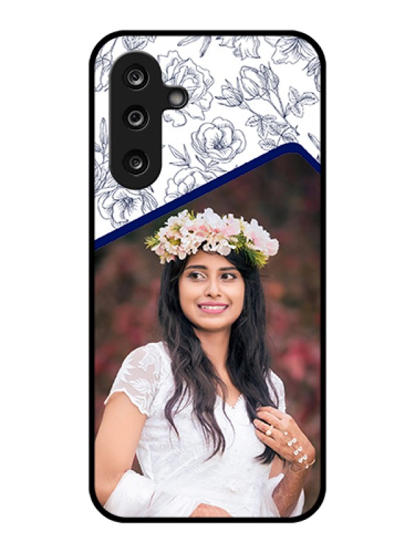 Custom Samsung Galaxy F36 5G Custom Glass Phone Case - Classy Floral Design