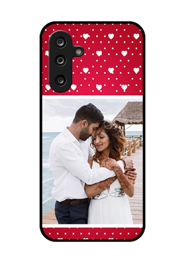 Samsung Galaxy F36 5G Custom Glass Phone Case - Hearts Mobile Case Design