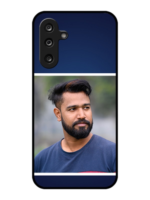 Custom Samsung Galaxy F36 5G Custom Glass Phone Case - Simple Royal Blue Design