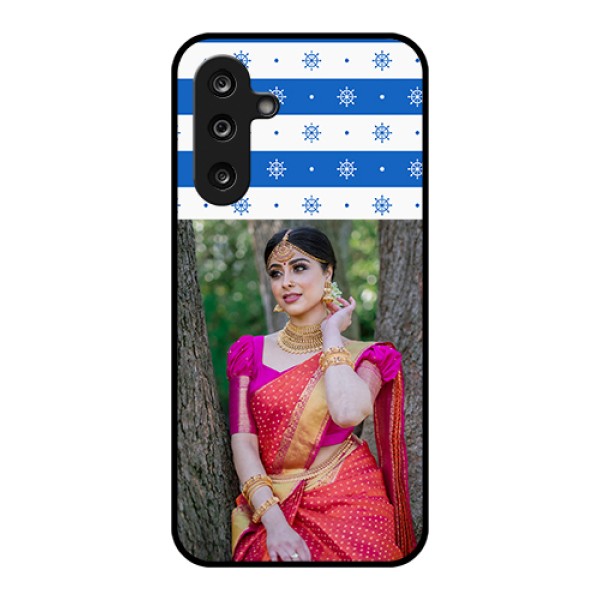 Samsung Galaxy F36 5G Custom Glass Phone Case - Snow Pattern Design Samsung Galaxy F36 5G Custom Glass Phone Case - Snow Pattern Design