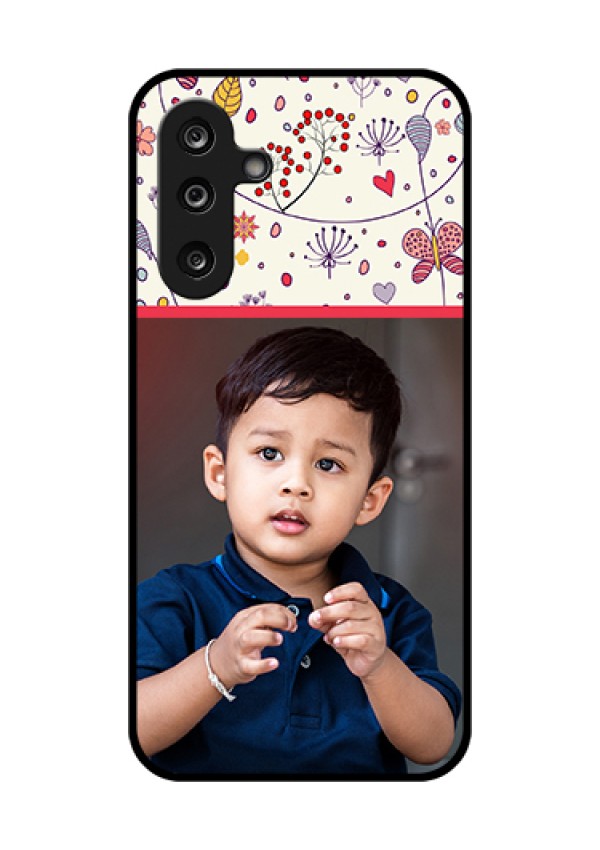 Samsung Galaxy F36 5G Custom Glass Phone Case - Premium Floral Design