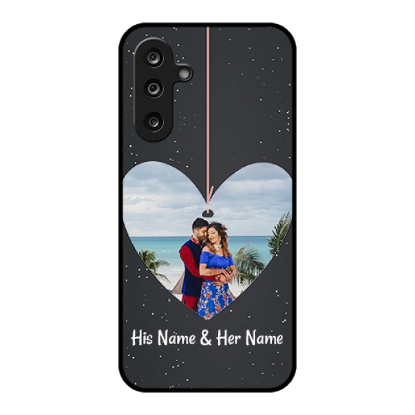 Samsung Galaxy F36 5G Custom Glass Phone Case - Hanging Heart Design Samsung Galaxy F36 5G Custom Glass Phone Case - Hanging Heart Design